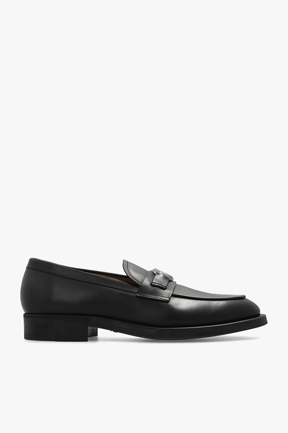 Black Loafers with logo Giorgio Armani GenesinlifeShops Canada